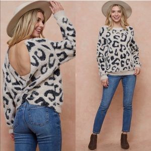 Leopard twist sweater.